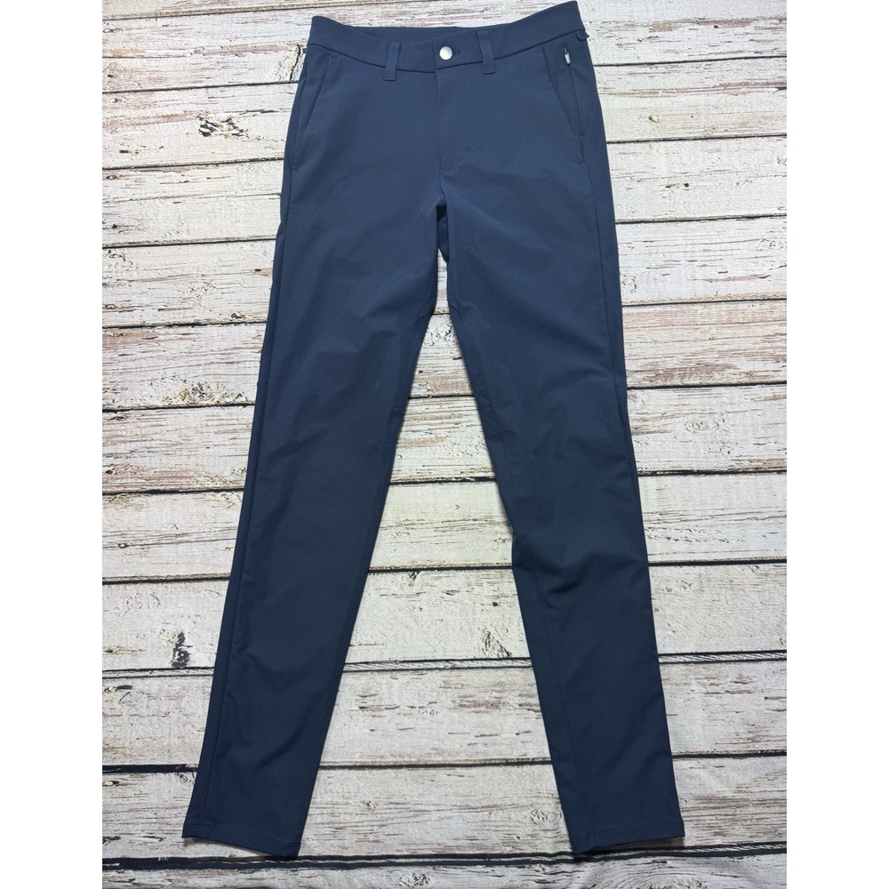 Lululemon Mens Commission Pant Slim *Warpstreme Navy Blue Size 28x32 Chino